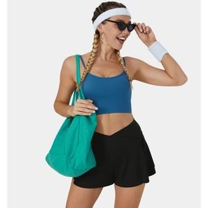 Halara High Waisted Crossover Split 2-in-1 Shorts Size L NWT